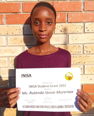 INISA-Stipendiatin Rutendo Mureriwa